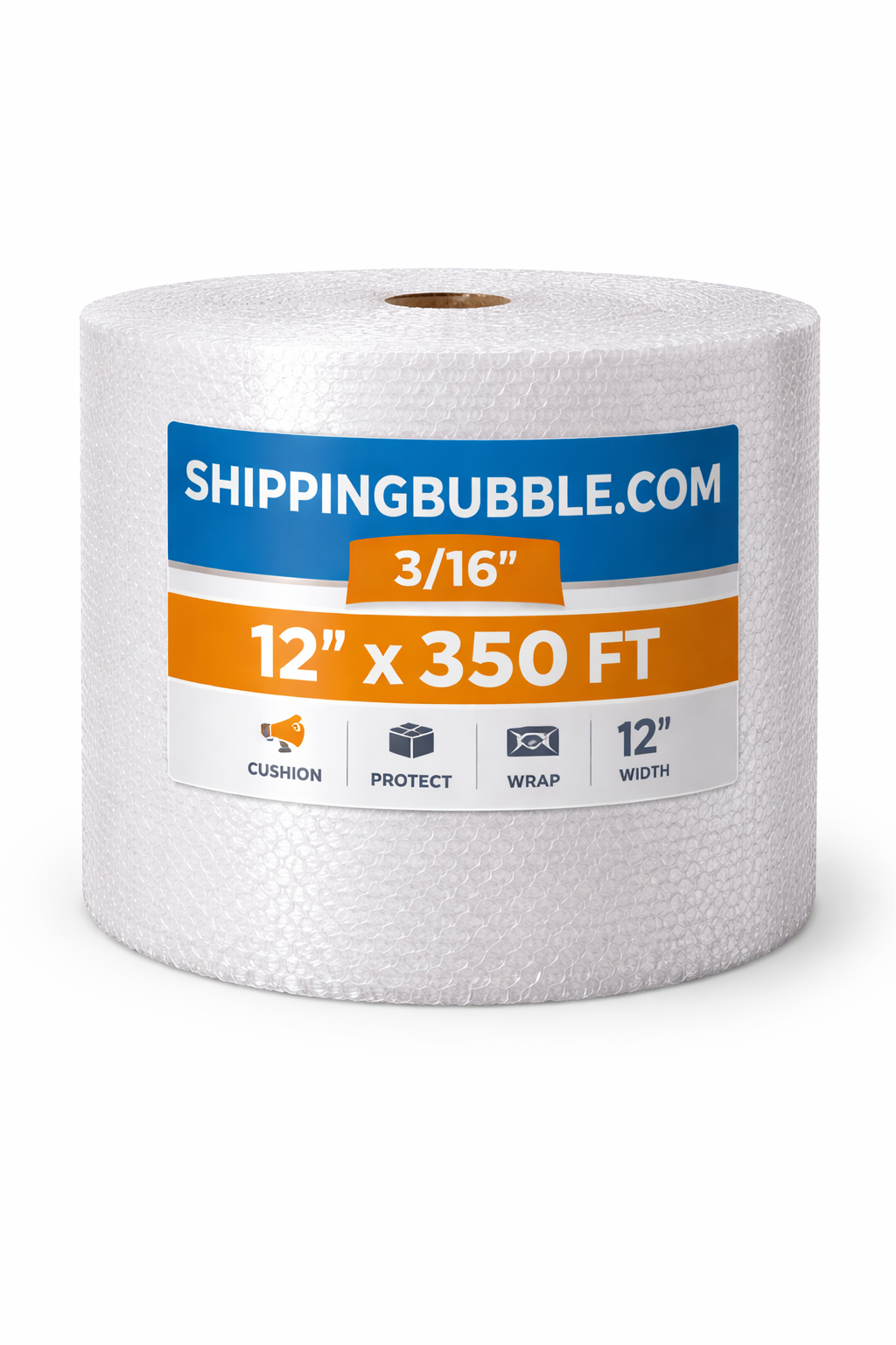 12" x 350' Bubble Wrap Roll - 3/16" Small Bubbles | Premium Shipping Protection